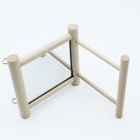 Đồ Chơi Gỗ Chắc Chắn Chim Đứng Vẹt Chuông Đồ Chơi Gương Chim Treo Lồng Chim Đứng Thanh Phụ Kiện