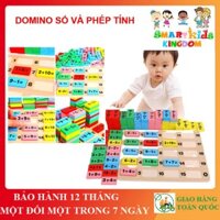 Đồ Chơi gỗ - Domino 110 Quân Bằng Gỗ Số Và Phép Tính - Ghép Hình