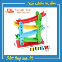 Đồ Chơi Gỗ Đường Trượt Máng Ô Tô 3/ 4Tầng Siêu Tốc Độ