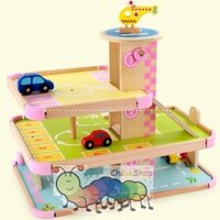Đồ chơi gỗ gara xe hơi, ô tô 3 tầng to đẹp