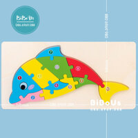 Đồ chơi gỗ ghép hình - Hình con cá voi