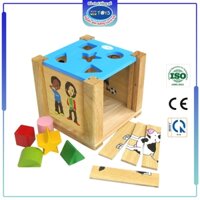 Đồ chơi gỗ Hộp xếp hình thả khối | Winwintoys 69022 | Phát triển trí tuệ và hình học cơ bản | Đạt tiêu chuẩn CE và TCVN