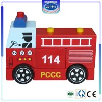 Đồ chơi gỗ Lắp ráp xe cứu hỏa 61292 | Winwintoys 61292 | Phát triển tư duy - Khả năng quan sát | Đạt tiêu chuẩn CE và CR