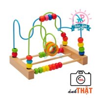 Đồ chơi gỗ - Luồn hạt gỗ mê cung cỡ trung - BẢN ĐẸP| Đồ chơi cho bé 1 tuổi
