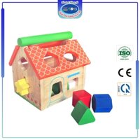Đồ chơi gỗ Nhà thả 12 khối | Winwintoys 68022 | Phát triển trí tuệ va fhình học cơ bản | Đạt tiêu chuẩn CE và TCVN
