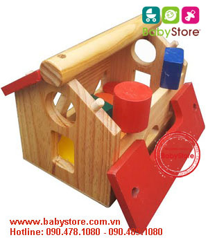 Đồ chơi gỗ - Nhà thả hình bằng gỗ cho bé trên 1 tuổi