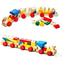 Đồ chơi gỗ tàu hỏa lắp ráp cho bé