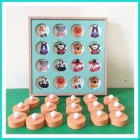 (Đồ Chơi Gỗ Thông Minh) Bộ Đồ Chơi Lật Thẻ Rèn Luyện Trí Nhớ Cho Bé Yêu