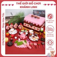 Đồ chơi gỗ tiệc Socola dính nam châm hàng cao cấp, Bộ đồ chơi Mother Garden an toàn cho bé