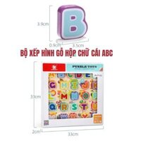 Đồ chơi gỗ Topbright alphabet puzzle xếp hình gỗ chữ cái ABC