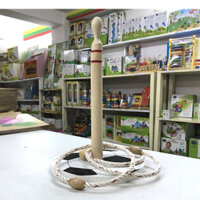 Đồ chơi gỗ vận động thảy vòng đế tròn hình trái banh cho bé