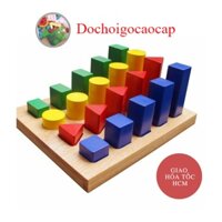 Đồ chơi gỗ Winwintoys - Bộ hình học cao thấp