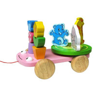 Đồ chơi gỗ Winwintoys - Xe thú vui nhộn 67252