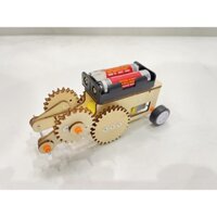 Đồ Chơi Gỗ Xe Mô Hình Bánh Răng , Đồ Chơi Khoa Học Tự Làm DIY Wood Steam C-24