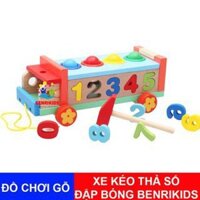 Đồ Chơi Gỗ Xe Ô Tô Thả Số Đập Bóng Màu Sắc Vui Nhộn