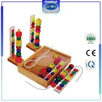 Đồ chơi gỗ Xếp hình chuỗi hạt | Winwintoys 63162 | Phát triển trí tuệ và phân biệt màu sắc | Đạt tiêu chuẩn CE và TCVN