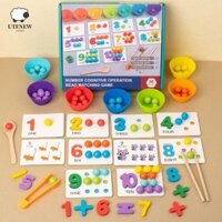 Đồ chơi hạt kẹp TENEW Montessori, Đồ chơi ghép hình hạt đầy màu sắc Huấn luyện trí nhớ màu sắc Trò chơi hạt, Quà tặng trẻ em Đồ chơi ghép hình bằng gỗ dành cho cha mẹ và con cái Phân loại màu sắc Phù hợp với đồ chơi trẻ em