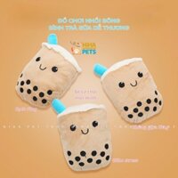 Đồ Chơi Hình Bình Sữa Dễ Thương Cho Chó Cắn Loại Nhồi Bông Có Kèn Bíp Bíp Chất Liệu Tốt Vải Thêu