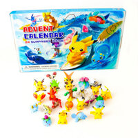 Đồ chơi hình hộp mù Pokémon 24 ngày Giáng sinh dành cho trẻ em (24 chiếc)