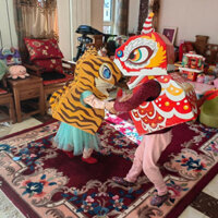 Đồ chơi hóa trang trung thu- đồ chơi cosplay hộp hóa trang sư tử, kì lân, khủng long đáng yêu - hóa trang trung thu