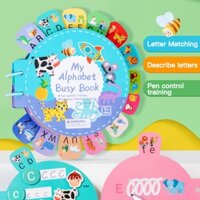 ĐỒ CHƠI HỌC LIỆU BÓC DÁN 3 IN 1 GIÁO DỤC SỚM CHO BÉ HỌC BẢNG CHỮ CÁI TỪ VỰNG TIẾNG ANH