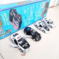 Đồ chơi hộp 4 chiếc ô tô sắt cảnh sát mở được cửa