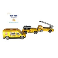 ĐỒ CHƠI HỘP XE CONTAINER CHỞ 6 XE CÔNG TRƯỜNG VÀNG (Mô hình)