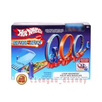 Đồ Chơi HOT WHEELS Bệ Phóng và Ba Vòng Lượn - Hot Wheels Ultra Hots Loopings Loopings Toy Car Track with 3 Loops