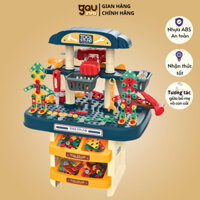 Đồ chơi hướng nghiệp, bộ kỹ sữ láp cỡ lớn 246 chi tiết ốc vít lắp ráp,búa, khoan tay chạy pin-đồ chơi phát triên trí tuê