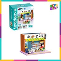 Đồ Chơi Keeppley Shin Cậu Bé Bút Chì Lắp Ráp Xếp Hình Cửa Hàng Thức Ăn K20614 Toy Mô Hình