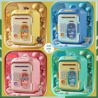 Đồ chơi két đựng tiền mini sử dụng vân tay, mật khẩu, máy ATM cho bé