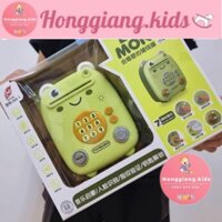 Đồ chơi két sắt điện tử mini thông minh cho bé ếch xanh có nhạc và đèn đựng tiền tiết kiệm tự động