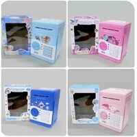 Đồ chơi két sắt mini mở cửa tự động cho bé hình Doremon - Elsa - Ngựa pony - hồng hạc - hình vali trang điểm