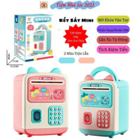Đồ Chơi Két Sắt Vân Tay Thông Minh Cho Bé Heo Đất Đựng Tiền Tiết Kiệm Lơn Đất Tiệm Nhà Sóc