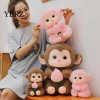 Đồ chơi khỉ sang trọng YERZ, Gối nhồi bông siêu mềm Mô phỏng Búp bê khỉ, Đồ trang trí dòng Kawaii Hoạt hình 20cm Kawaii Khỉ Thú nhồi bông Bạn gái