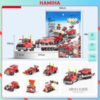 Đồ Chơi Khối Lego Siêu To 6 trong 1 Lego Xe Tăng Bọc Thép , lego Xe Cẩu , Lego Xe Đua, Lego Tàu Con Thoi Lego Khủng Long