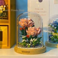 Đồ Chơi Khối Xây Dựng Hạt Nhỏ Lego Tương Thích  Đồ Chơi Lắp Ráp Bó Hoa Vĩnh Cửu     Cô Gái Xếp Hình Hoa Chậu Quà Tặng Si