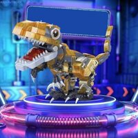 Đồ chơi khối xây dựng khủng long phát sáng RADIANTBEAM, Khối khủng long cơ Tyrannosaurus Triceratops, Đồ chơi xếp hình Mô phỏng Spinosaurus Handmade Velociraptor Đồ chơi mô hình sinh nhật
