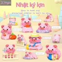 Đồ chơi, Khối xây dựng lắp ráp Lego Mini Pig & Panda