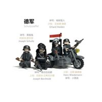 Đồ chơi khối xây dựng mô hình người lính Đức mới cho trẻ em, mô hình người lính cảnh sát Đức, mô hình quân đội nam