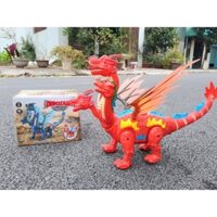 Đồ chơi khủng long 4 đầu biết đi, đẻ trứng ,có đèn chiếu 3D