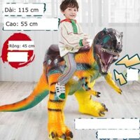 Đồ chơi Khủng long bạo chúa T-Rex khổng lồ có yên cho bé ngồi, biết kêu quà noel cho bé