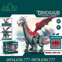Đồ Chơi Khủng Long Cổ Dài Có Cánh Dùng Pin Có Đèn Có Nhạc
