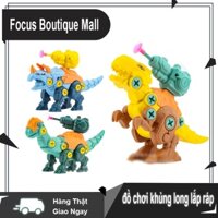 Đồ chơi khủng long lắp ráp dành cho trẻ em từ 3 tuổi trở lên bao gồm Tyrannosaurus Triceratops Brachiosaurus-Focus