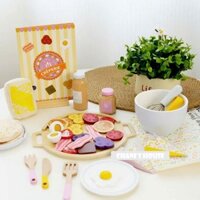 ĐỒ CHƠI LÀM BÁNH NGỌT, CREPE MUFFIN UMU BẰNG GỖ CAO CẤP ĐẦY ĐỦ DỤNG CỤ CHO BÉ CHƠI ĐỒ HÀNG