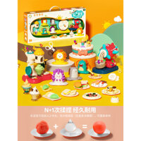 Đồ chơi làm mì kem cho trẻ em, bộ dụng cụ làm khuôn đất sét không độc hại, đất sét thực phẩm cho bé gái