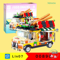 Đồ chơi lắp đặt Kiểu Lego bé trai bé gái kiểu dáng xe bán kem nguyên liệu nhựa ABS thời thượng với 388 tỉ mỉ 890