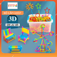 Đồ chơi lắp ghép 500 que 3D sáng tạo cho bé - Bộ xếp hình que diêm cho bé (sáng tạo) - đồ chơi giáo dục thông minh