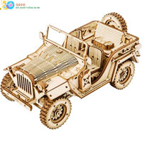 Đồ Chơi Lắp Ghép Bằng Gỗ MÔ HÌNH Robotim DIY 3D XE JEEP QUÂN SỰ MC701 An Toàn Decor Trang Trí Quà Tặng Sinh Nhật Độc Đáo