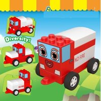 Đồ chơi lắp ghép Chichi land đội xe biến hình mô hình xe đồ chơi trẻ em